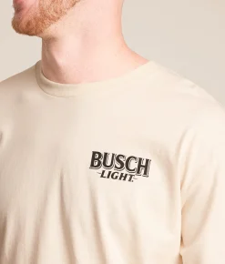 JEDCo Busch Light Cowboys Never Die T-Shirt Natural Outlet