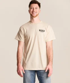 JEDCo Busch Light Cowboys Never Die T-Shirt Natural Outlet