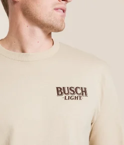 JEDCo Busch Light Cowboys Never Die T-Shirt Sand Best