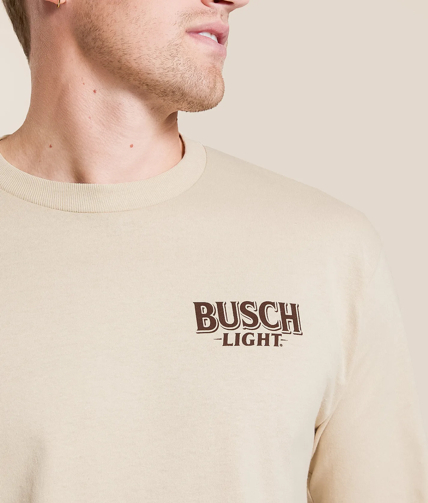 JEDCo Busch Light Cowboys Never Die T-Shirt Sand Best