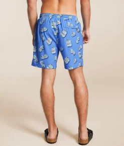 Tropical Bros Busch Light® Crushed Can Swim Trunks Blue