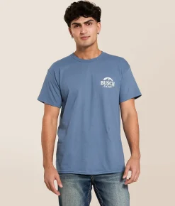 Tops|Graphic T-Shirts | Brew City Busch Light Docked T-Shirt Indigo Blue