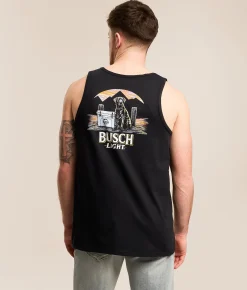 JEDCo Busch Light Dock Of The Lake Tank Top Black Best