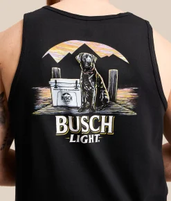 JEDCo Busch Light Dock Of The Lake Tank Top Black Best