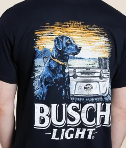 Graphic T-Shirts | JEDCo Busch Light Dog Cooler T-Shirt Black