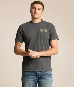 Graphic T-Shirts | JEDCo Busch Light Dogs In Blind T-Shirt Pepper