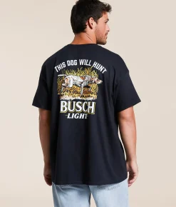 JEDCo Busch Light Dog Will Hunt T-Shirt Black Sale