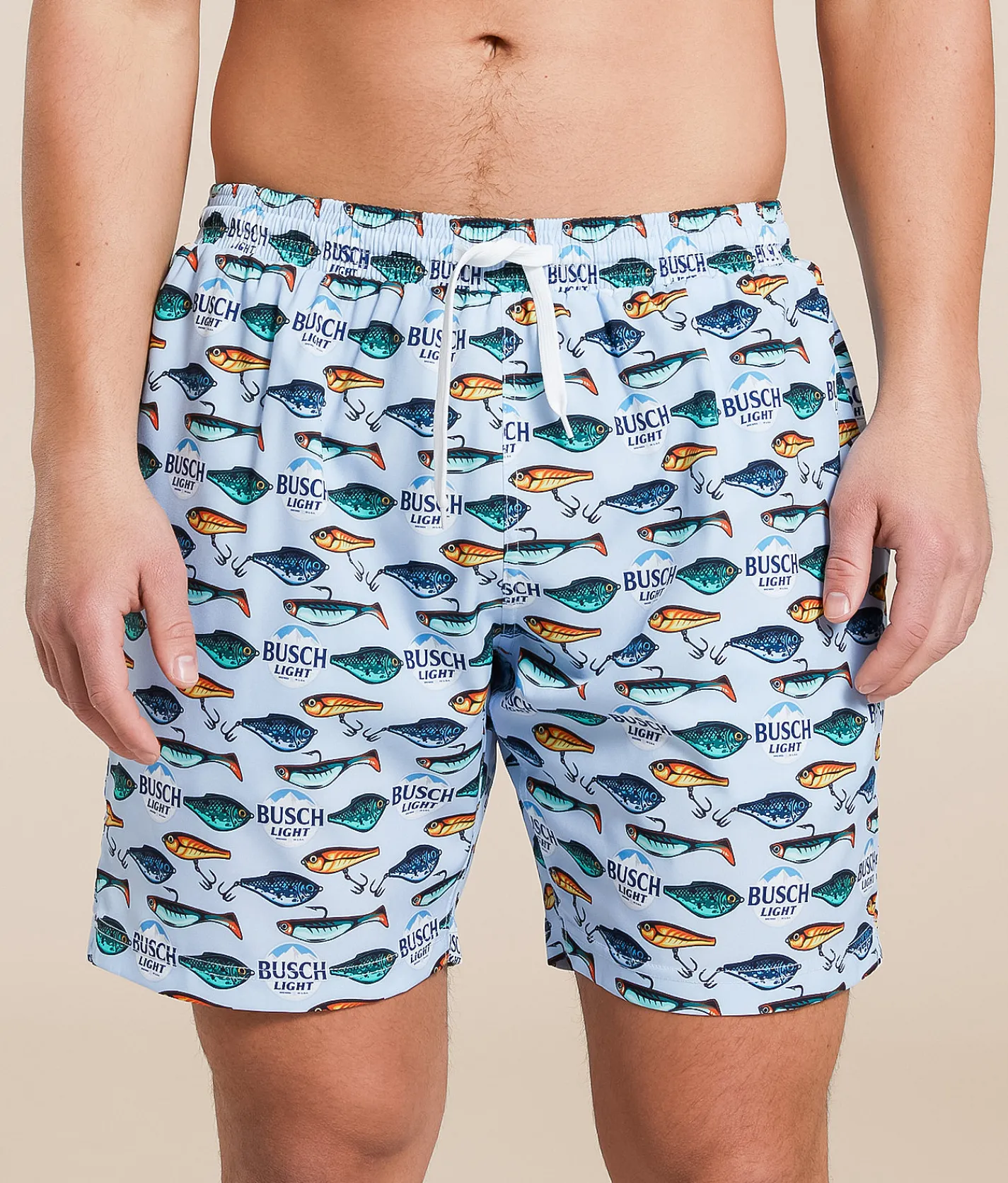 Tropical Bros Busch Light® Fishing Swim Trunks Blue Outlet