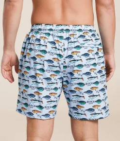 Tropical Bros Busch Light® Fishing Swim Trunks Blue Outlet