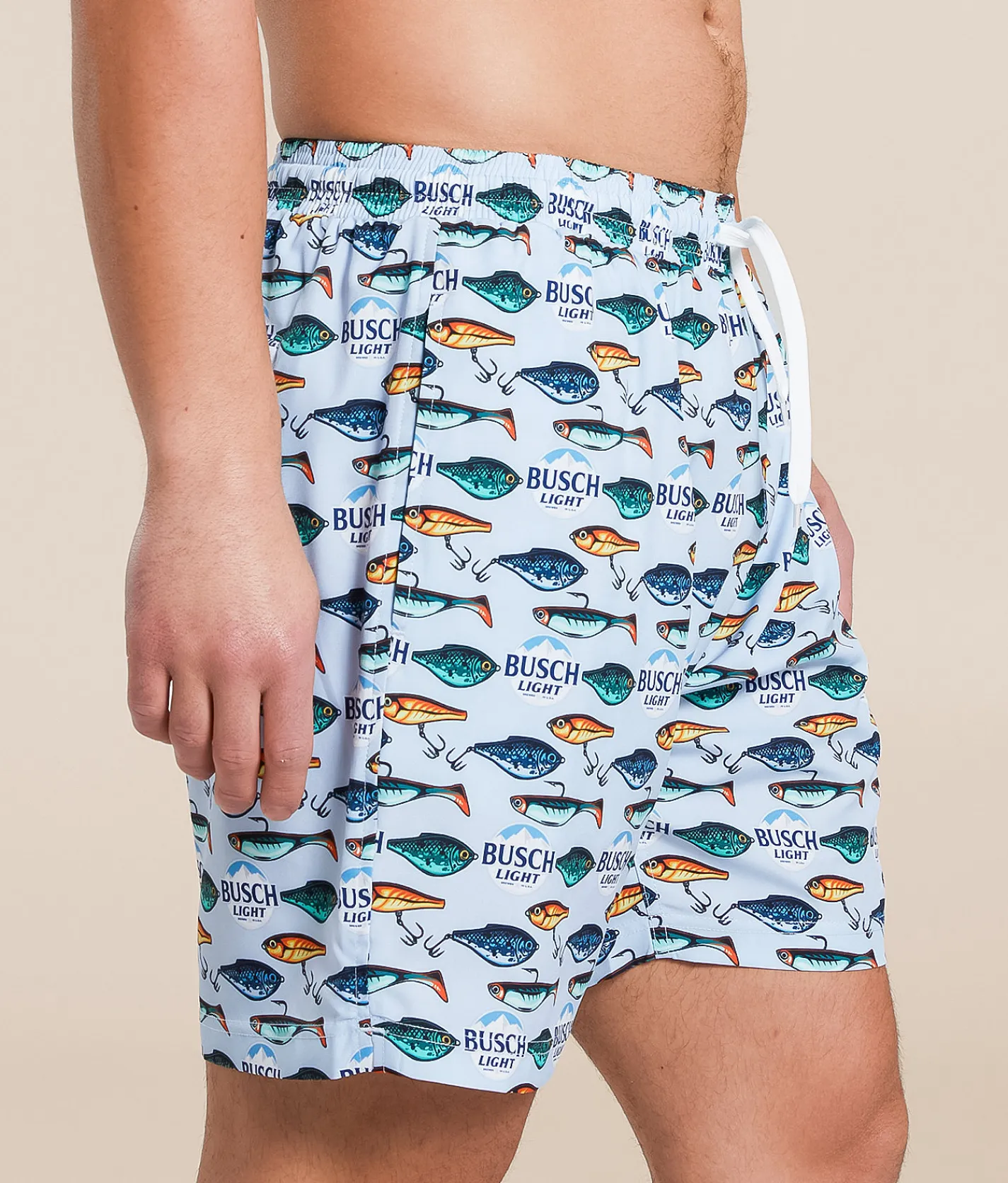 Tropical Bros Busch Light® Fishing Swim Trunks Blue Outlet
