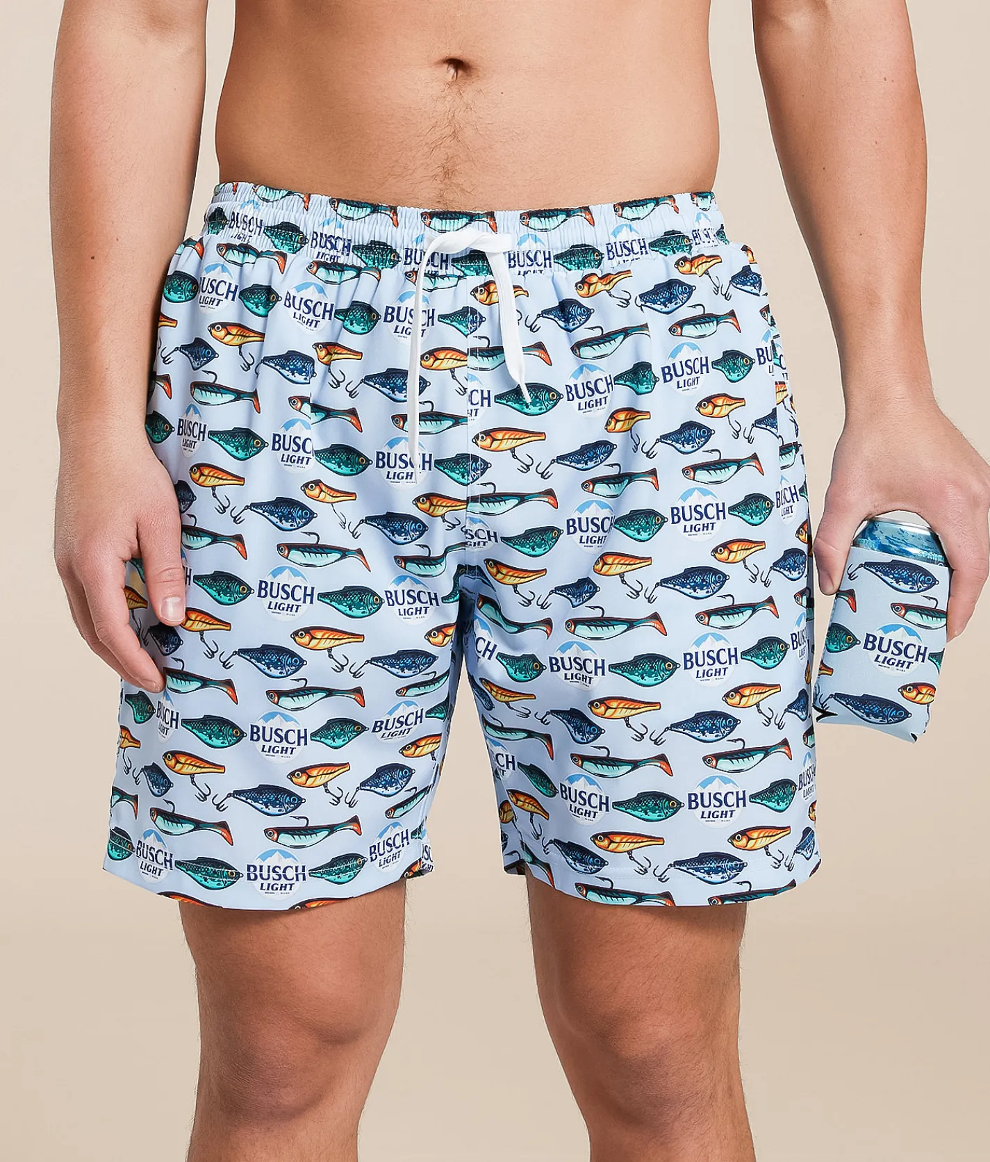 Tropical Bros Busch Light® Fishing Swim Trunks Blue Outlet
