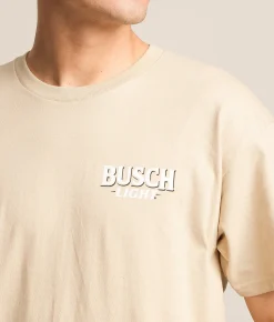 Tops|Graphic T-Shirts | JEDCo Busch Light Fog Frame Trio T-Shirt Sand