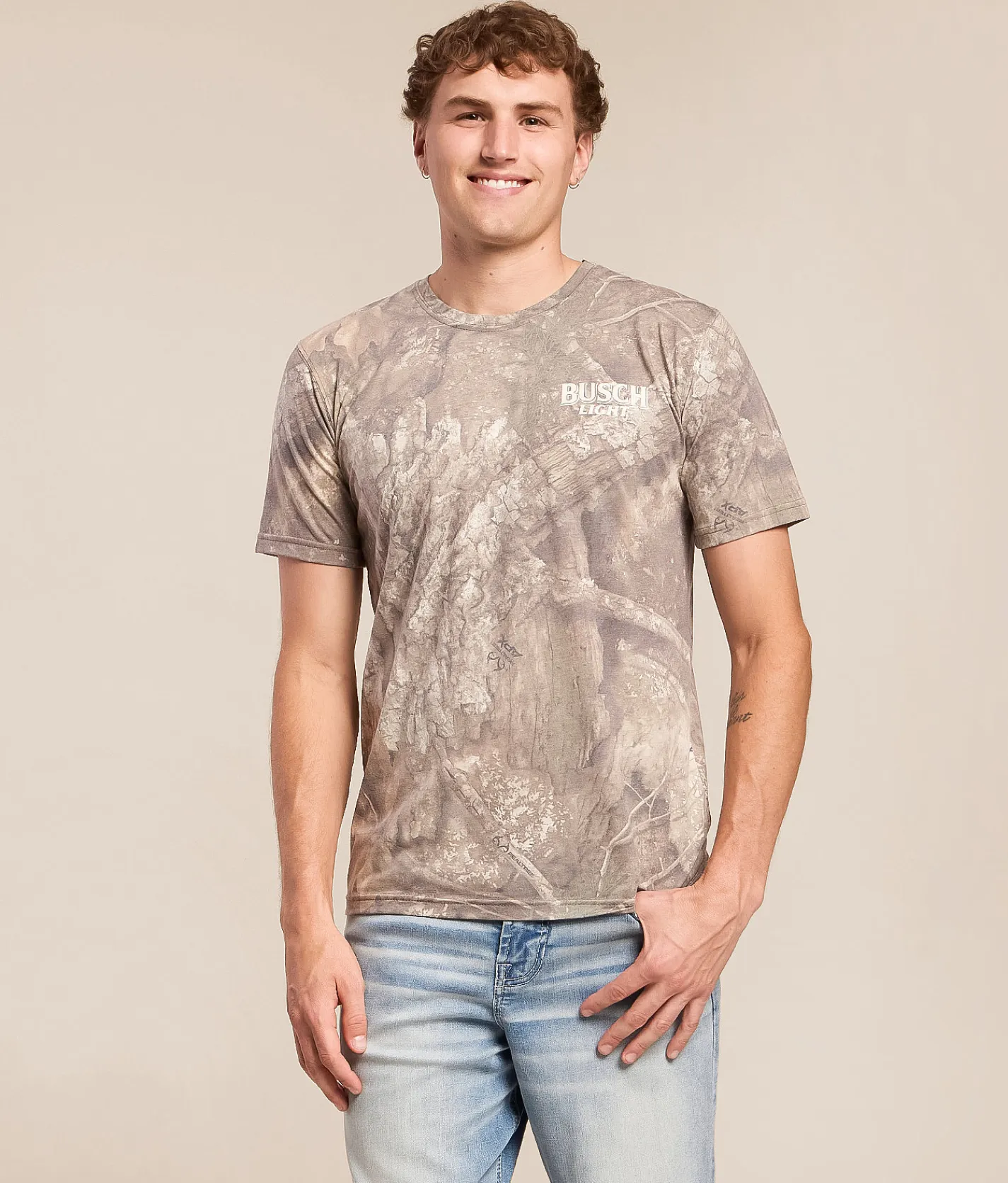 Tops|Graphic T-Shirts | JEDCo Busch Light Go Racing T-Shirt Camo