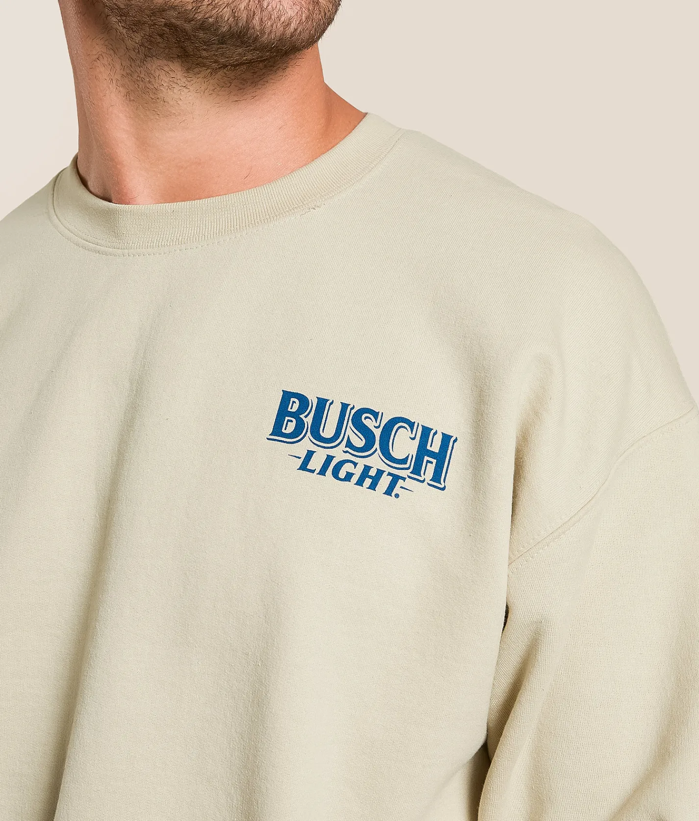 Tops | JEDCo Busch Light GPS Portrait Pullover Sand