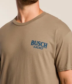Tops|Graphic T-Shirts | JEDCo Busch Light GSP Portrait T-Shirt Brown