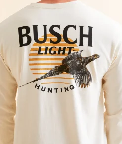 Graphic T-Shirts | Brew City Busch Light Hunting Pheasant T-Shirt Natural