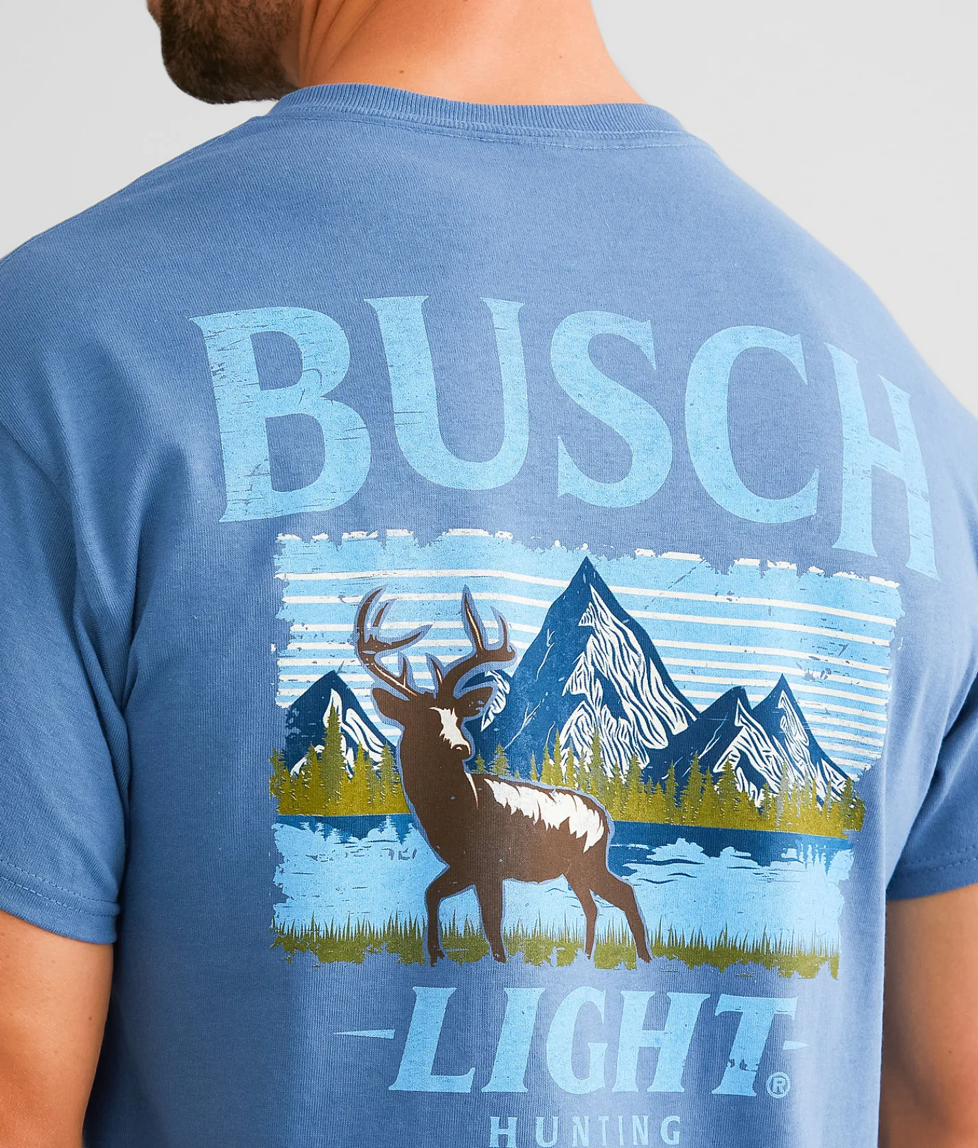 Brew City Busch Light Hunting T-Shirt Indigo New