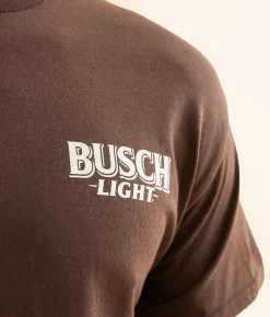 Graphic T-Shirts | JEDCo Busch Light Is Calling T-Shirt Dark Chocolate