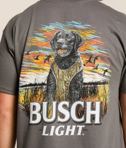 Tops|Graphic T-Shirts | JEDCo Busch Light Lab & Ducks T-Shirt Smoke
