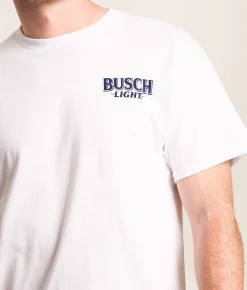 JEDCo Busch Light Lake T-Shirt White New