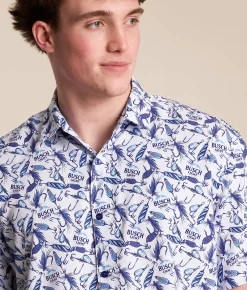 Tropical Bros. Busch Light Lures Stretch Shirt White Best