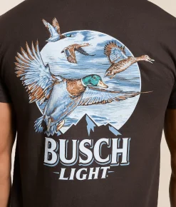 JEDCo Busch Light Mallard Flock T-Shirt Dark Chocolate Discount