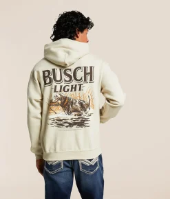 Tops | JEDCo Busch Light Marsh Lab Hooded Sweatshirt Sand