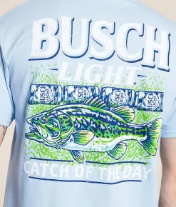 JEDCo Busch Light Measuring Tape T-Shirt Light Blue Best