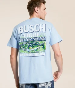 JEDCo Busch Light Measuring Tape T-Shirt Light Blue Best