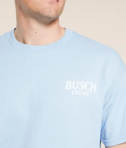 Graphic T-Shirts | JEDCo Busch Light Measuring Tape T-Shirt Light Blue