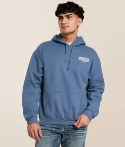 Tops | JEDCo Busch Light Mountain Lab & Ducks Hooded Sweatshirt Indigo Blue