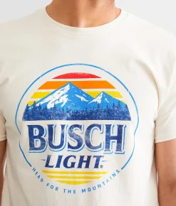 Graphic T-Shirts | Brew City Busch Light Mountain Rounder T-Shirt Natural