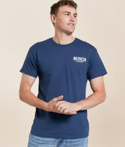 JEDCo Busch Light Neon Cowboy T-Shirt Blue Dusk Best