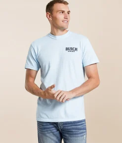 JEDCo Busch Light One Color T-Shirt Chambray Clearance