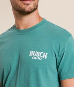 JEDCo Busch Light One Color T-Shirt Light Green Hot