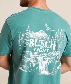 JEDCo Busch Light One Color T-Shirt Light Green Hot