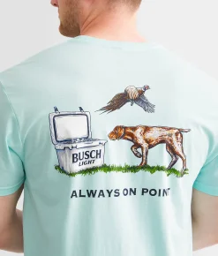 JEDCo Busch Light On Point T-Shirt Teal Ice Online