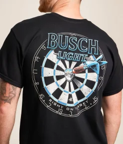 Graphic T-Shirts | JEDCo Busch Light On Target T-Shirt Black