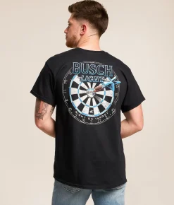 Graphic T-Shirts | JEDCo Busch Light On Target T-Shirt Black