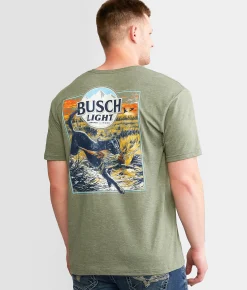 JEDCo Busch Light Pheasant Field T-Shirt Heather Military Green Outlet