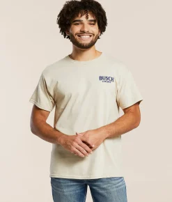 Tops|Graphic T-Shirts | JEDCo Busch Light Pheasant Field T-Shirt Sand