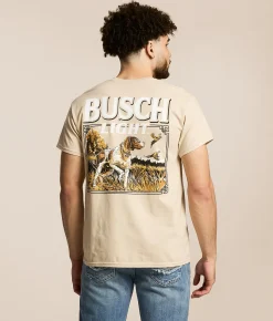 Tops|Graphic T-Shirts | JEDCo Busch Light Pheasant T-Shirt Sand