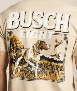 Tops|Graphic T-Shirts | JEDCo Busch Light Pheasant T-Shirt Sand
