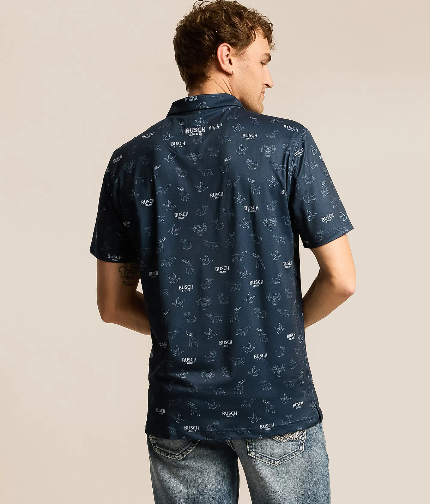 Tops | JEDCo Busch Light Polo Navy