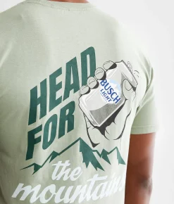 Graphic T-Shirts | Brew City Busch Light® Reach For The Mountains T-Shirt Sage
