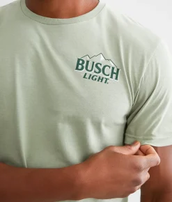 Graphic T-Shirts | Brew City Busch Light® Reach For The Mountains T-Shirt Sage
