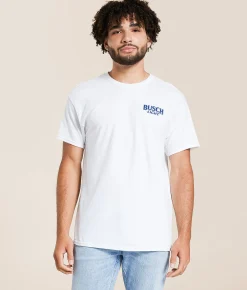 Tops|Graphic T-Shirts | JEDCo Busch Light Reel In T-Shirt White