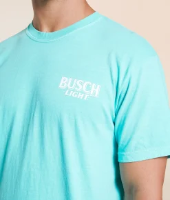 Tops|Graphic T-Shirts | JEDCo Busch Light Retro Fly Fishing T-Shirt Chalky Mint