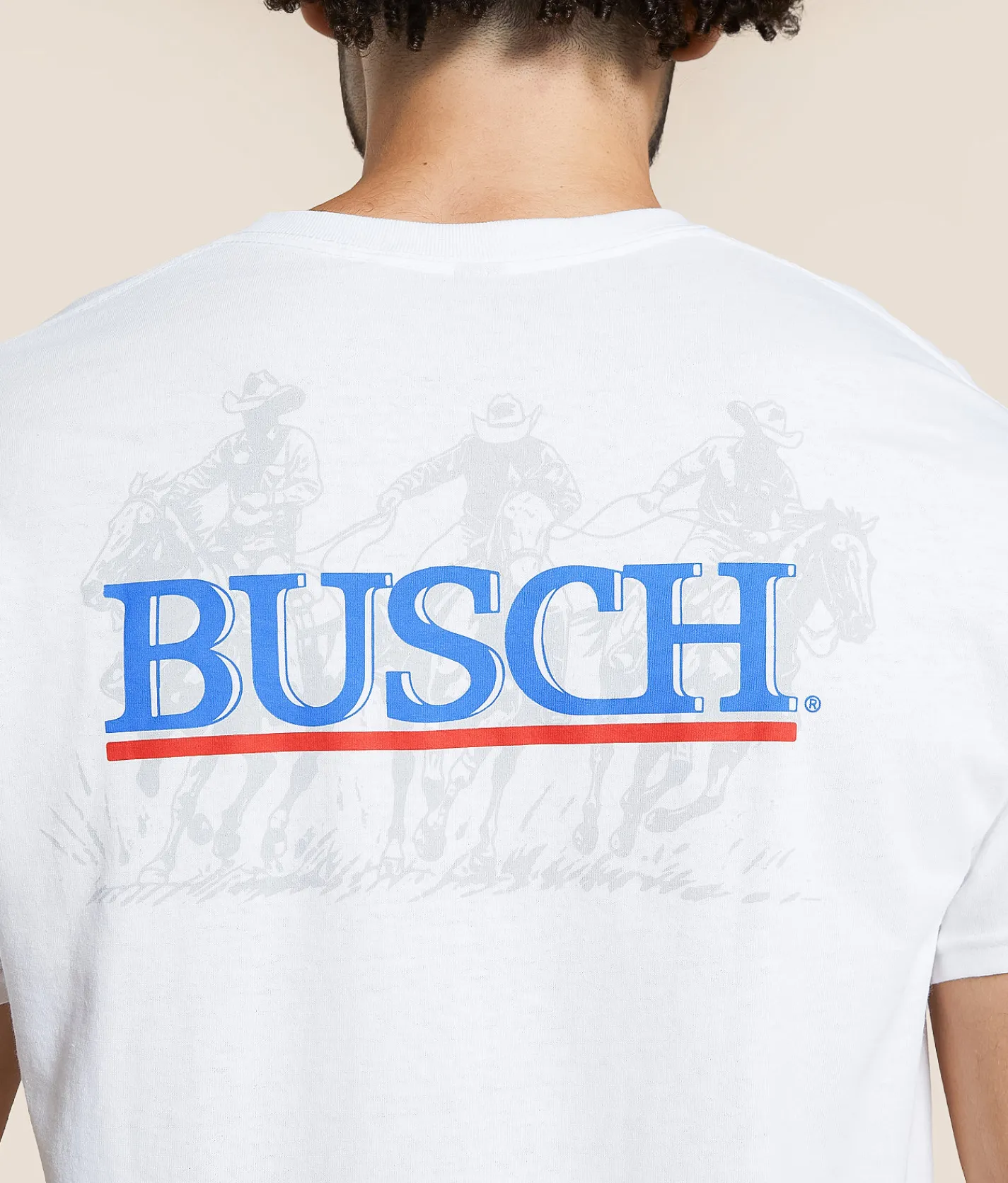 Brew City Busch Light Rodeo Cowboys T-Shirt White New