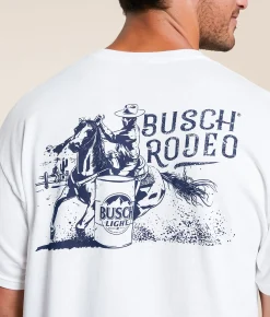 Tops|Graphic T-Shirts | Brew City Busch Light Rodeo T-Shirt White